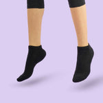 Black Sneaker Socks For Men and Women made from Pure Cotton 3 x PAIR