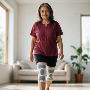 Where the compression acts on the knee joint
