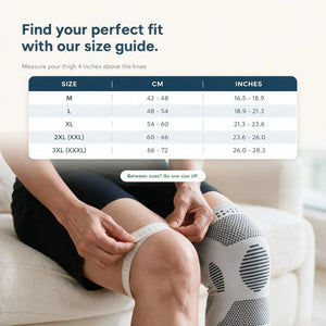 DIRTS knee sleeve size guide