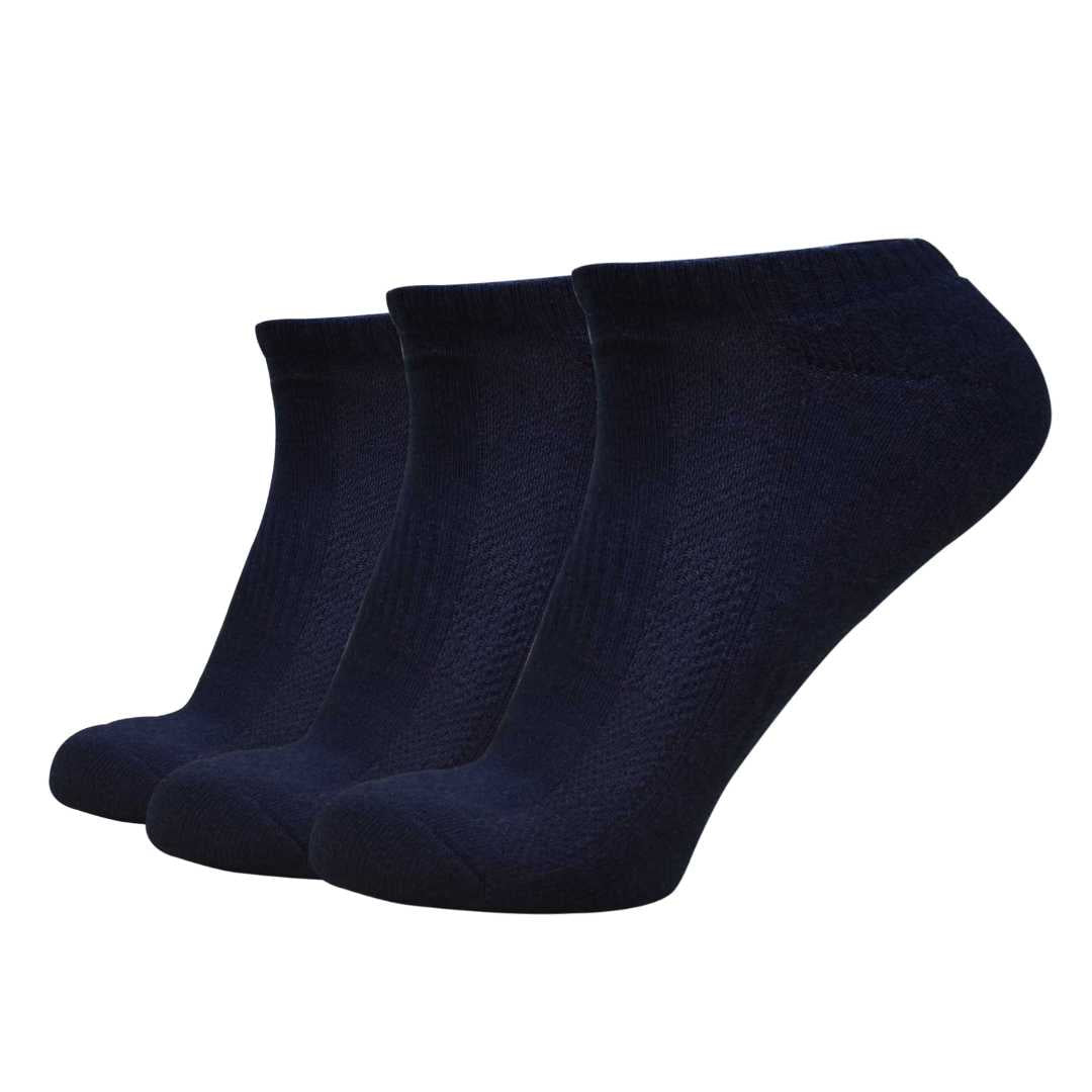 Black Sneaker Socks For Men and Women made from Pure Cotton (3 x PAIR) - Dirts
