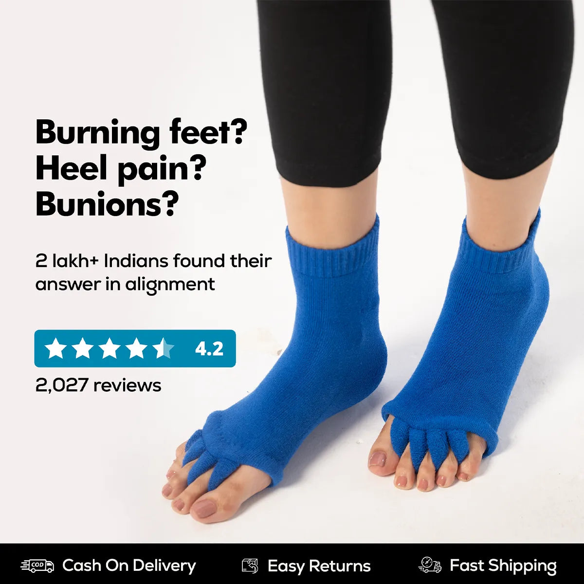Navy Foot Alignment Socks