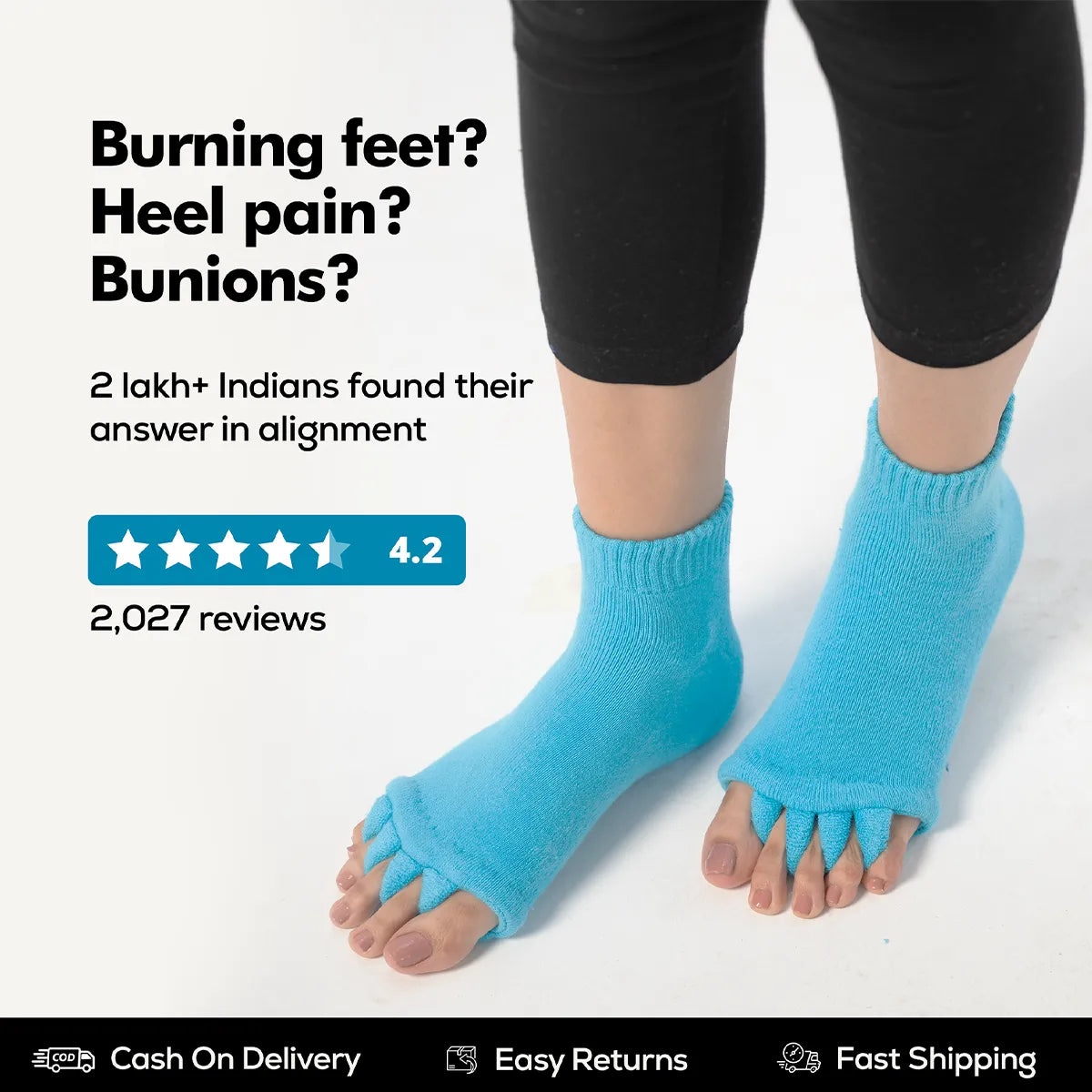 Blue Foot Alignment Socks