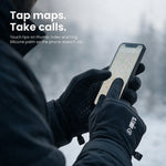 Using a phone map with the touch tips while wearing the gloves