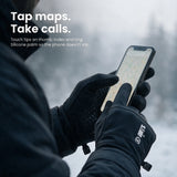 Using a phone map with the touch tips while wearing the gloves