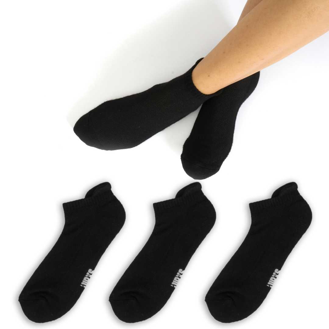 Black Bamboo Performance Socks Odour Free- Pair of 3