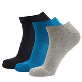 Black | Light Blue | Grey Sneaker Socks For Men and Women made from Pure Cotton 3 x PAIR