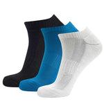 Black | Light Blue | White Sneaker Socks For Men and Women made from Pure Cotton 3 x PAIR