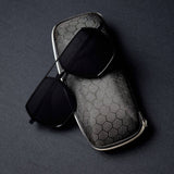 Black Sigma Dark Shade sunglasses with textured case