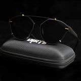 Cosmic Trinity Black Shade sunglasses on dark case