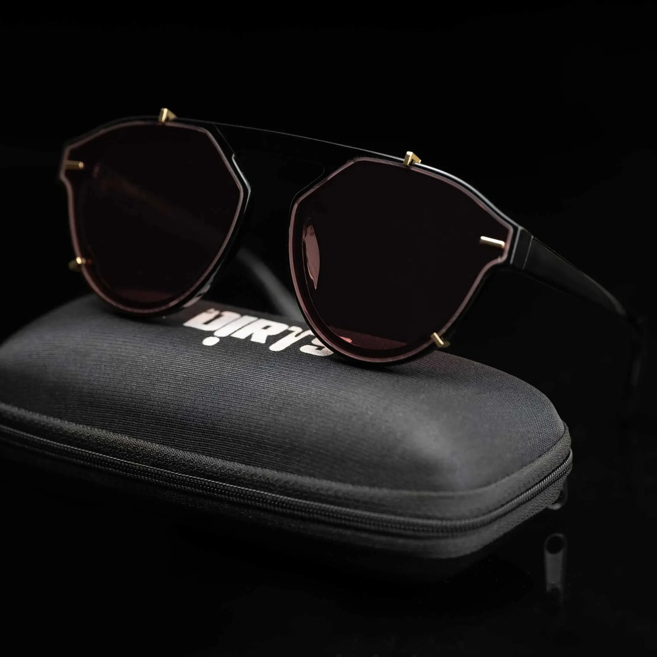 Stylish Cosmic Trinity Magenta sunglasses with case