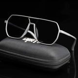 White Sigma Dark Shade sunglasses with black case