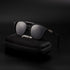 Ashura Dark Shade sunglasses on black case