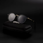 Infinity Iris Shade sunglasses on black case