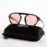 Cosmic Trinity Magenta sunglasses with pink lenses