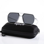 White Sigma Dark Shade sunglasses displayed on case