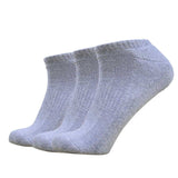 Grey Sneaker Socks For Men and Women made from Pure Cotton 3 x PAIR