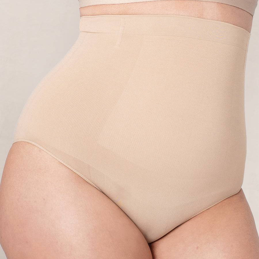 Beige high-waisted shaper panty for everyday wear