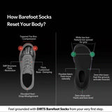DIRTS Black Barefoot Sock Shoes (1 x Pair)